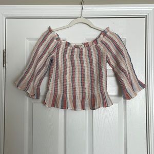 American Eagle Crop Top with Smocking